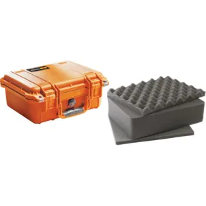 Pelican 1400 Case with Foam | Orange