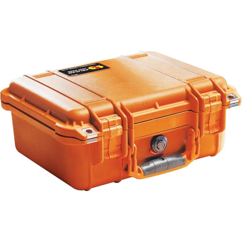 Pelican 1400 Case with Foam | Orange