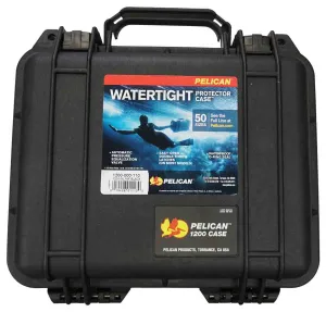 Pelican Plastic Case with Pick N'Pluck Foam, Single Folding Front Handle (1200 Series)