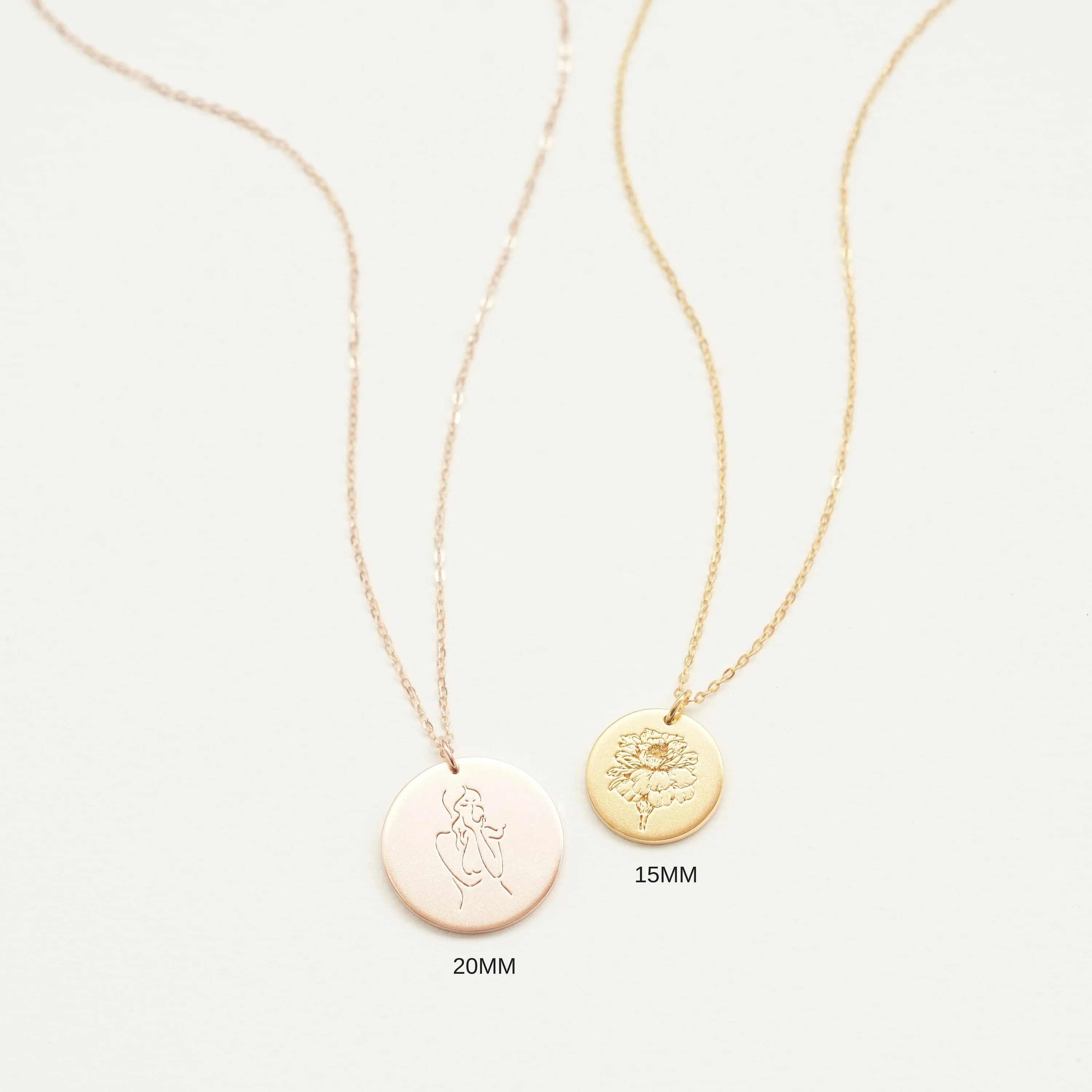 Personalized Mother's Day Gift | Birth Flower Necklace | Mother Daughter Necklace | Gold Plated Necklace | Delicate Custom Necklace for Mom
