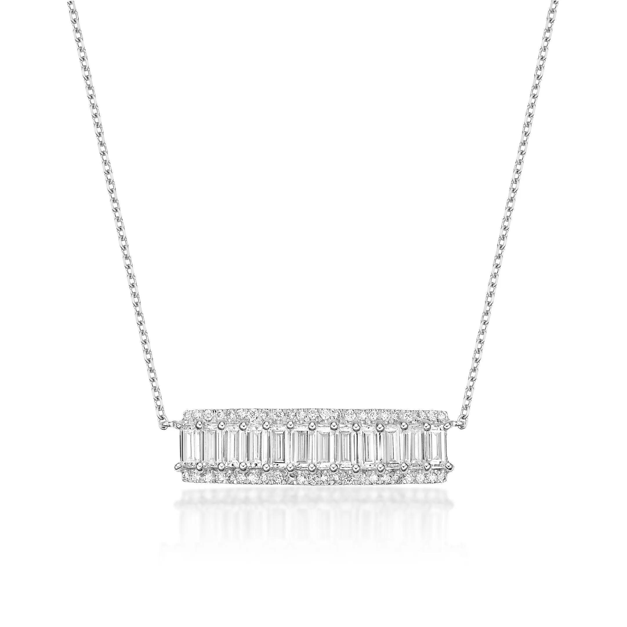 Petal Diamond Necklace White Gold