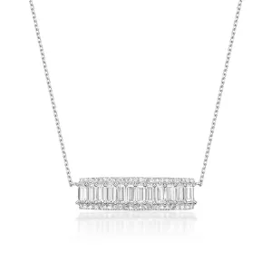 Petal Diamond Necklace White Gold