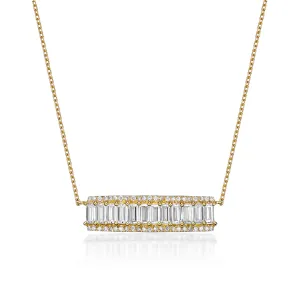 Petal Diamond Necklace Yellow Gold