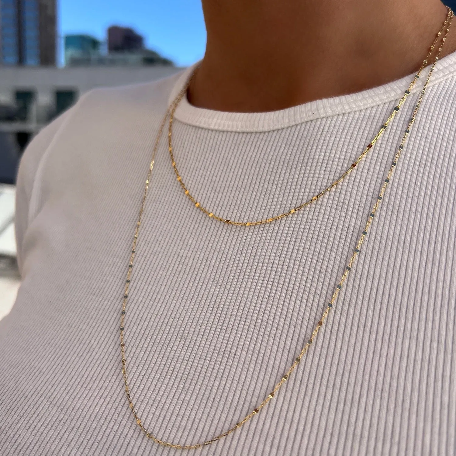 Petit Sequin Chain Necklace