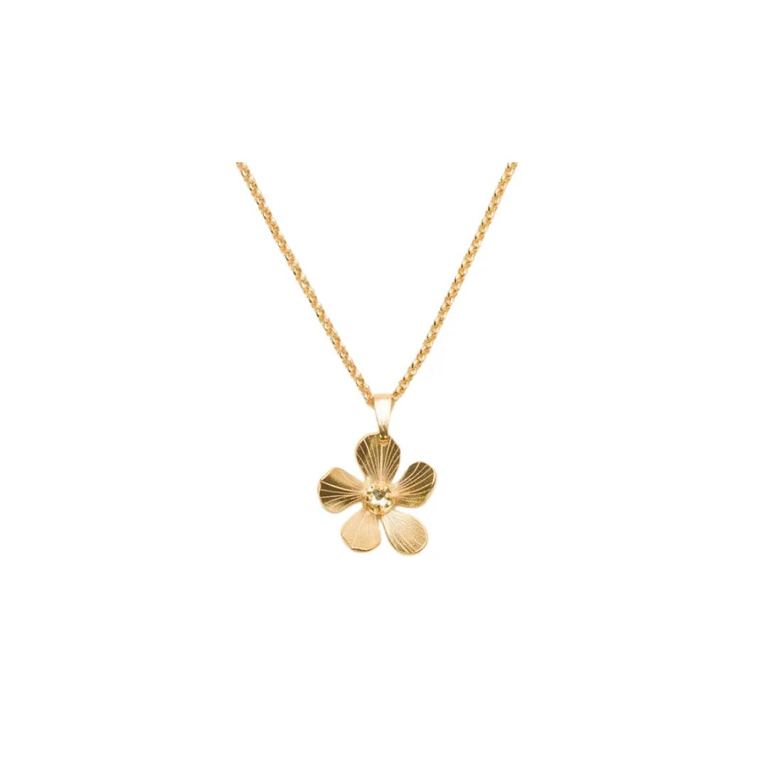 Petite Plumeria Drop Necklace