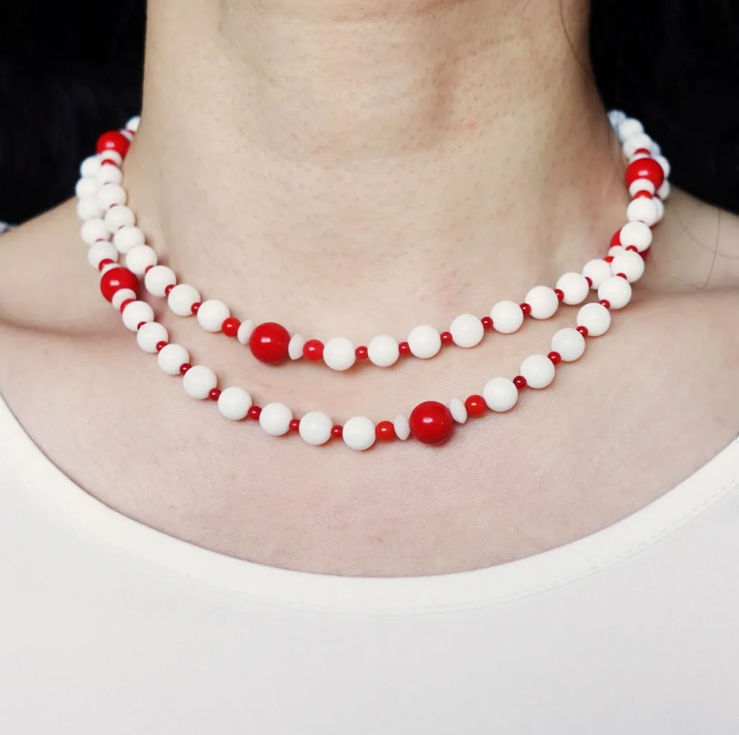 Plum Blossom Multi-style Beaded Necklace with Tassels