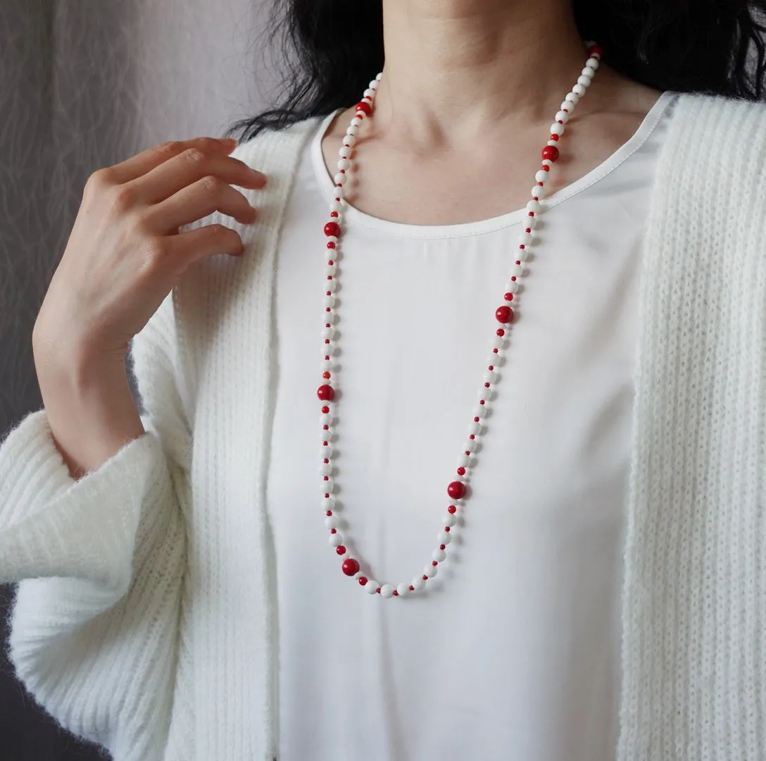 Plum Blossom Multi-style Beaded Necklace with Tassels