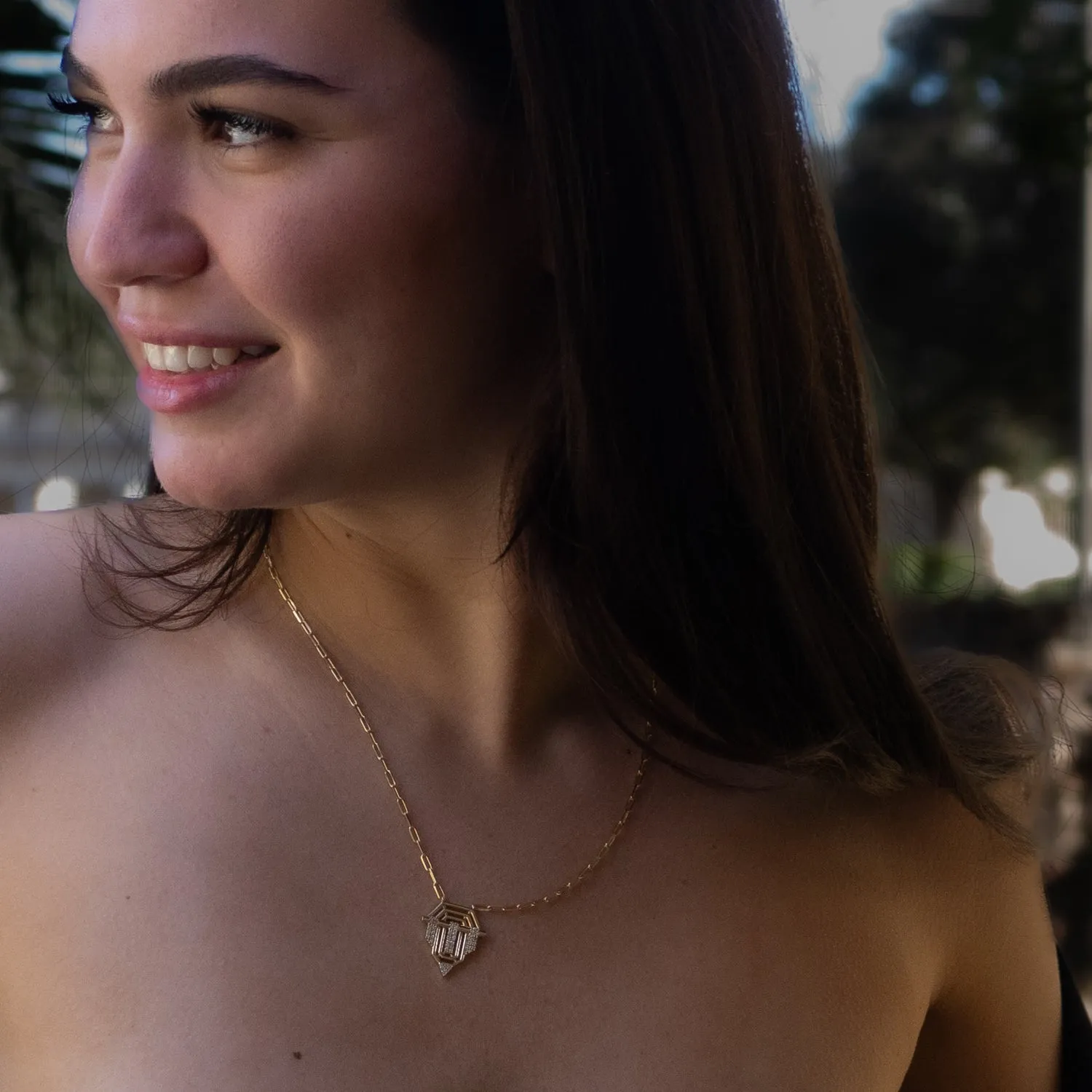 Princess Radiance Gold Medallion Necklace