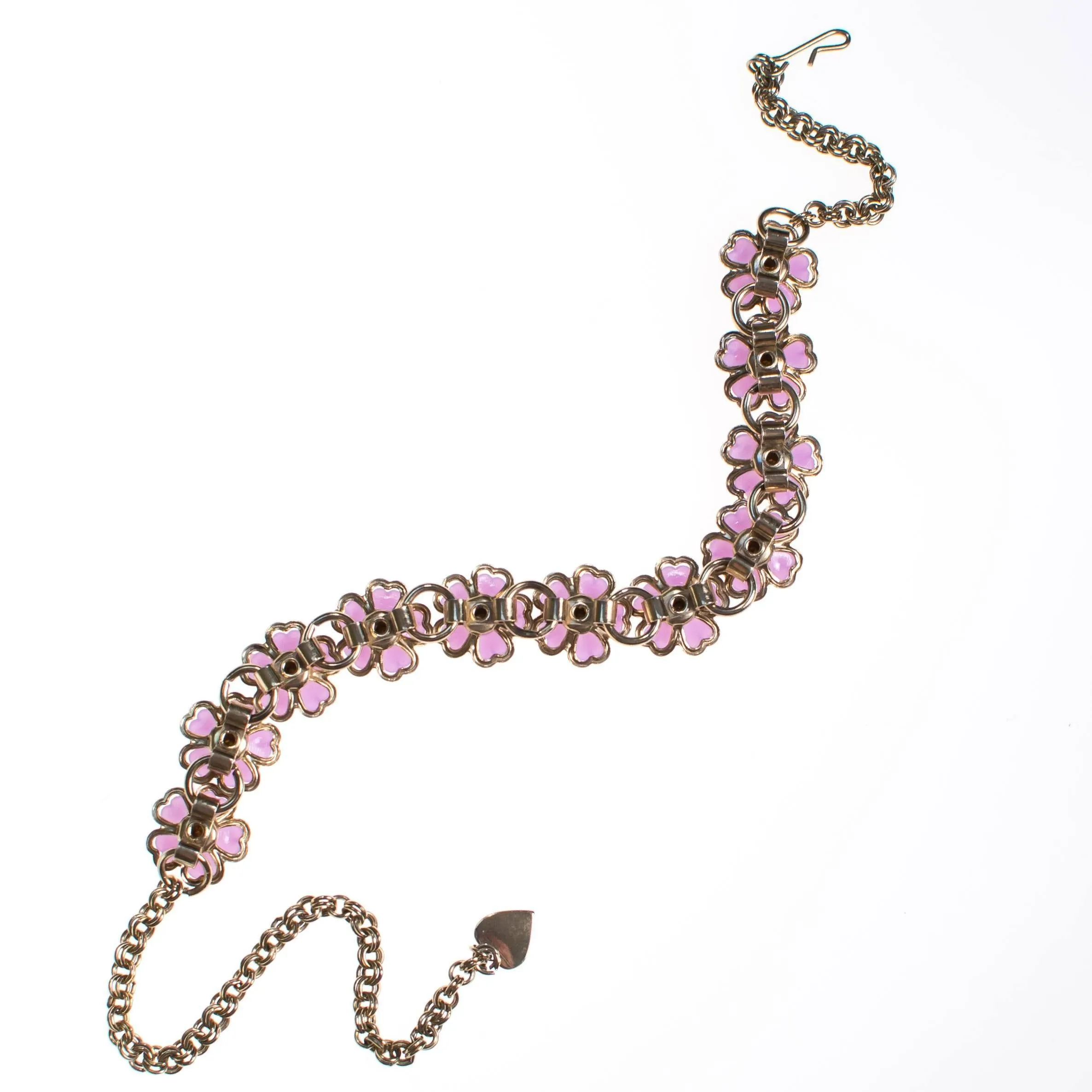 Purple Lucite Flower Necklace