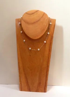 "Floating Clouds" Freshwater Pearl and Sterling Silver Necklace