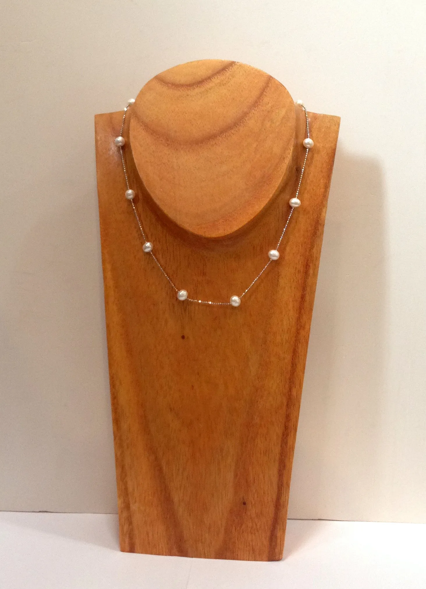 "Floating Clouds" Freshwater Pearl and Sterling Silver Necklace