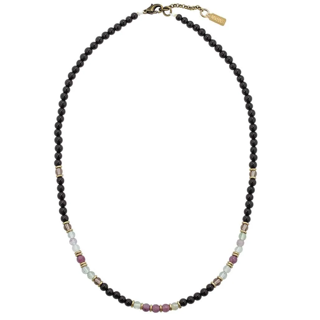 "Protection" Black Tourmaline and Fluorite Delicate Gemstone Necklace