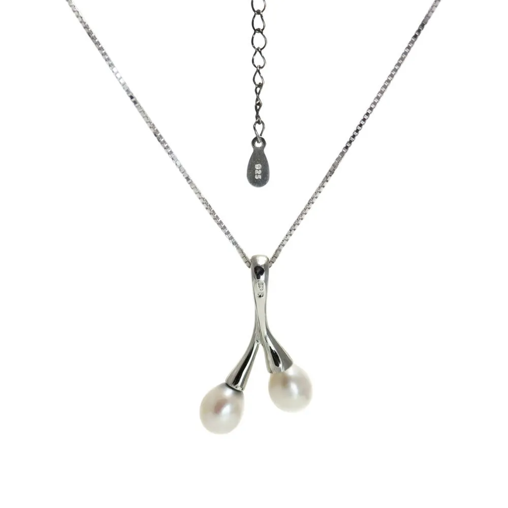 "Toi et Moi" Fresh Water Cultured Pearl Pendant