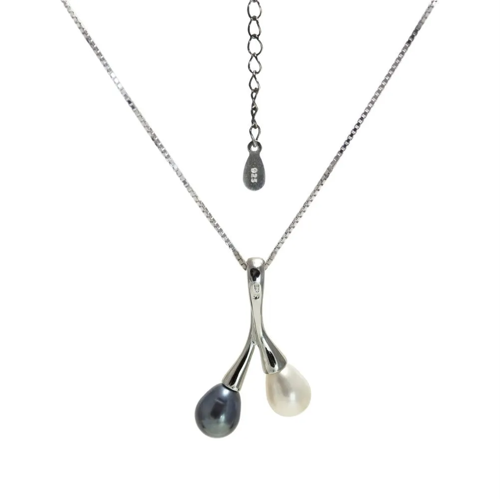"Toi et Moi" Fresh Water Cultured Pearl Pendant