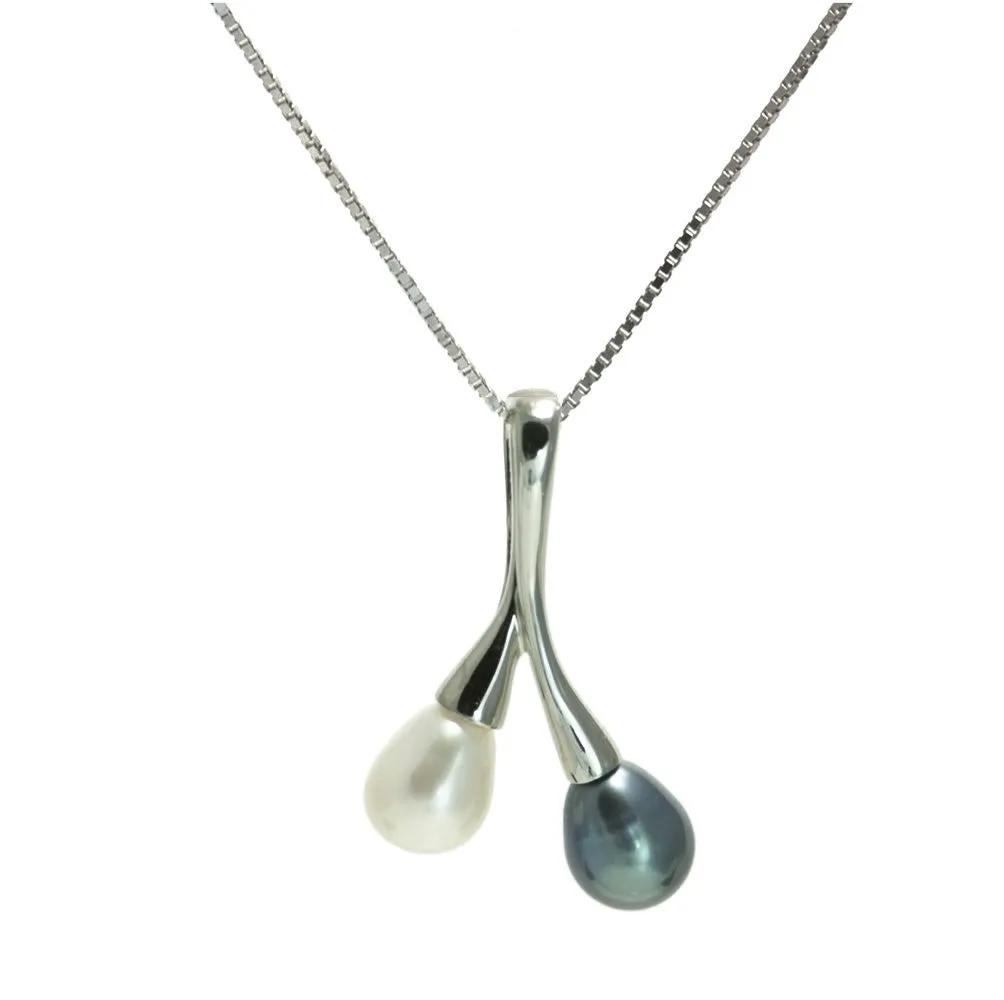 "Toi et Moi" Fresh Water Cultured Pearl Pendant