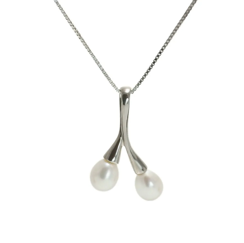 "Toi et Moi" Fresh Water Cultured Pearl Pendant
