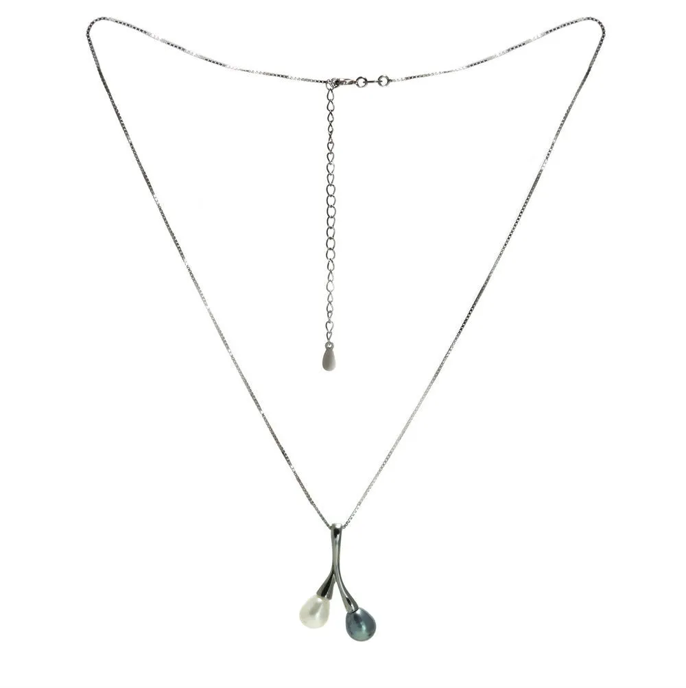 "Toi et Moi" Fresh Water Cultured Pearl Pendant
