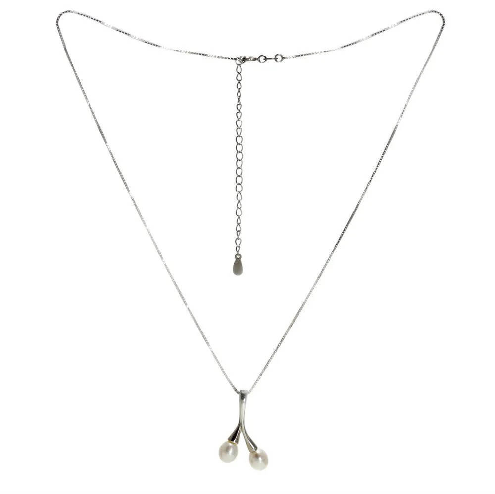 "Toi et Moi" Fresh Water Cultured Pearl Pendant