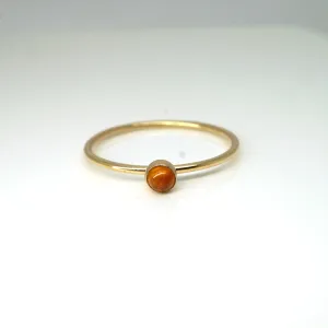 Rainbow Bezel Ring-Citrine