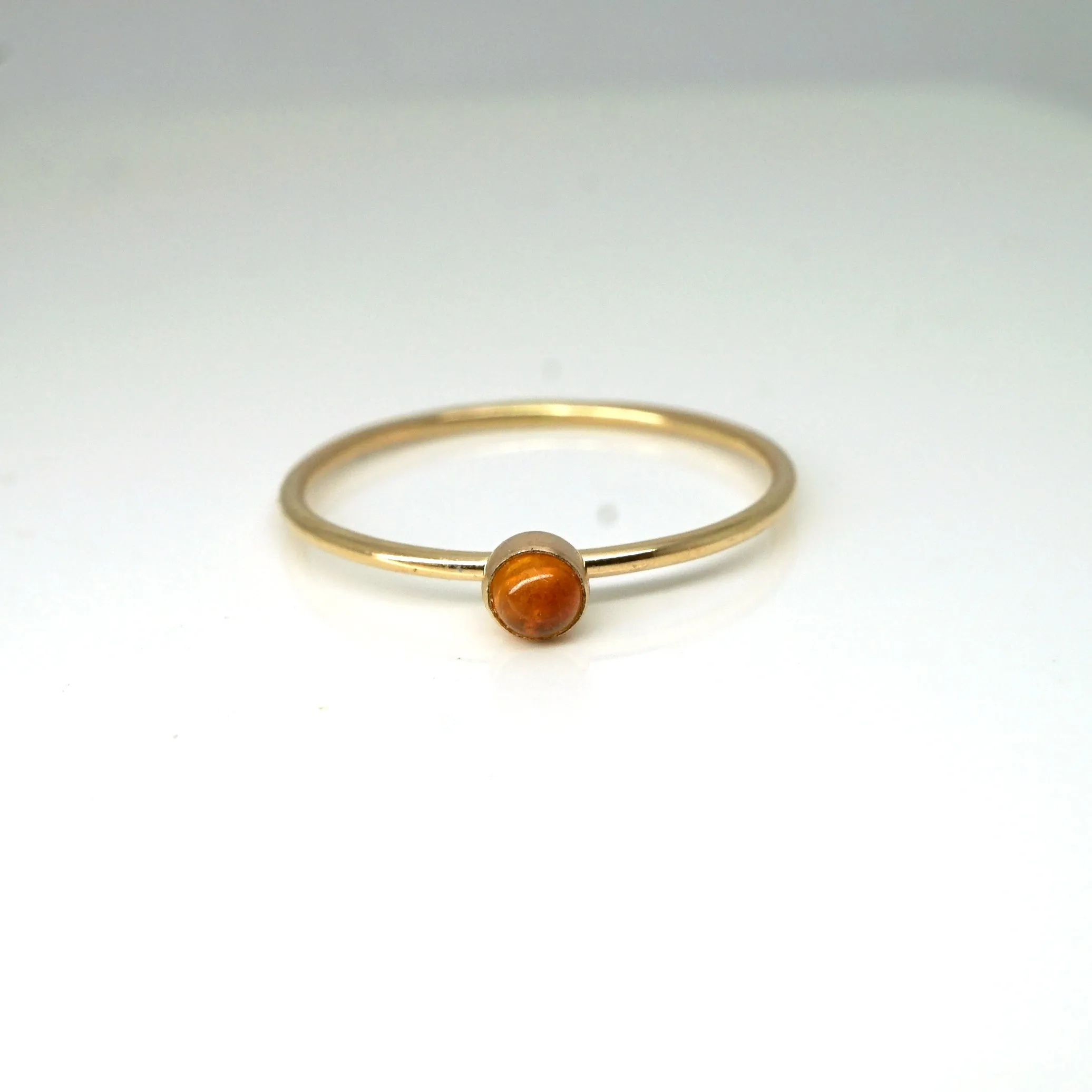 Rainbow Bezel Ring-Citrine