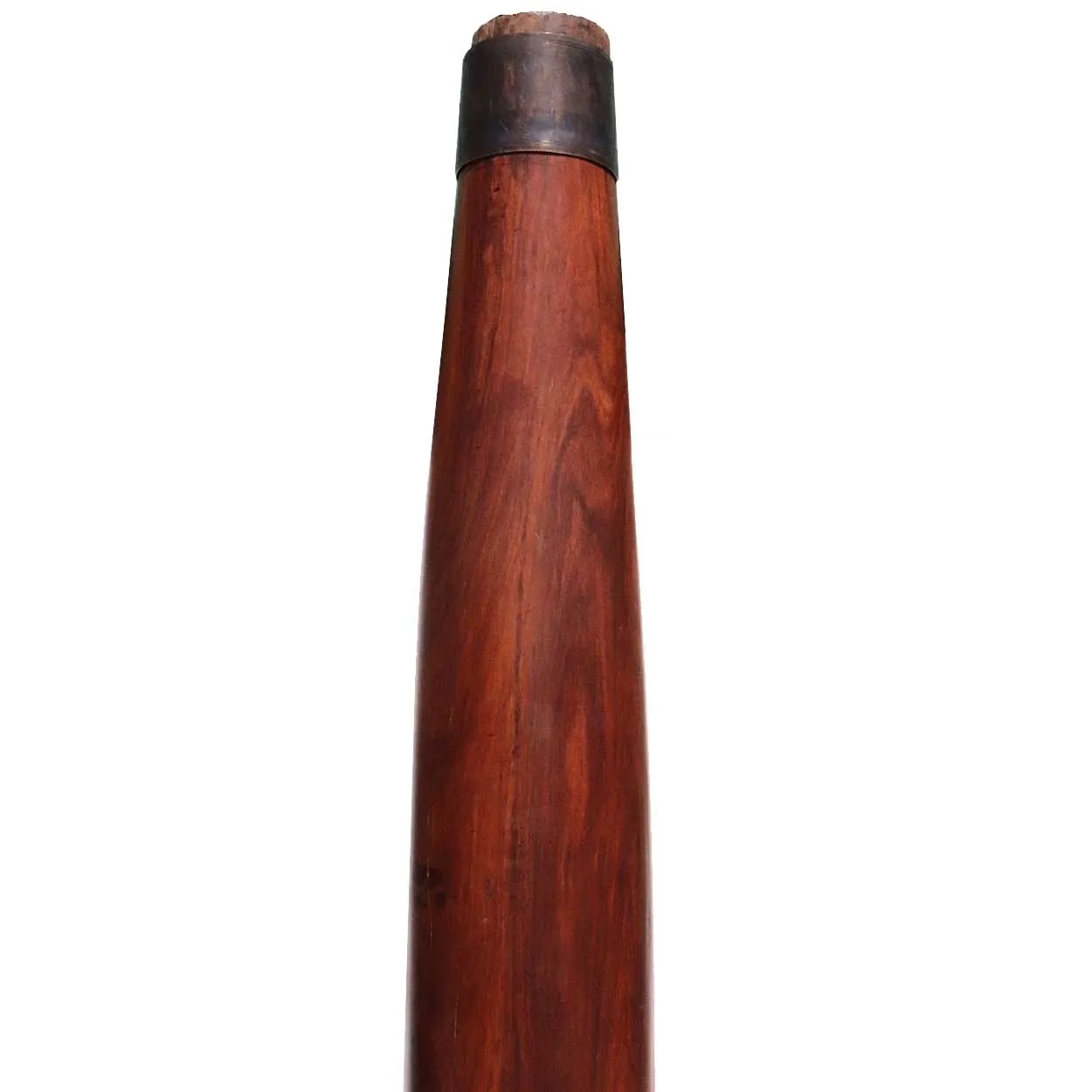 Rare Large Solid Rosewood Brass Banded Pillar (7 available)