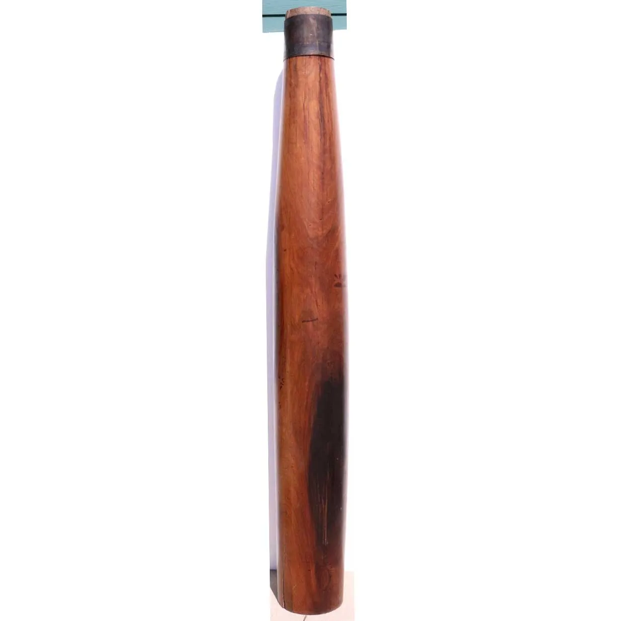 Rare Large Solid Rosewood Brass Banded Pillar (7 available)