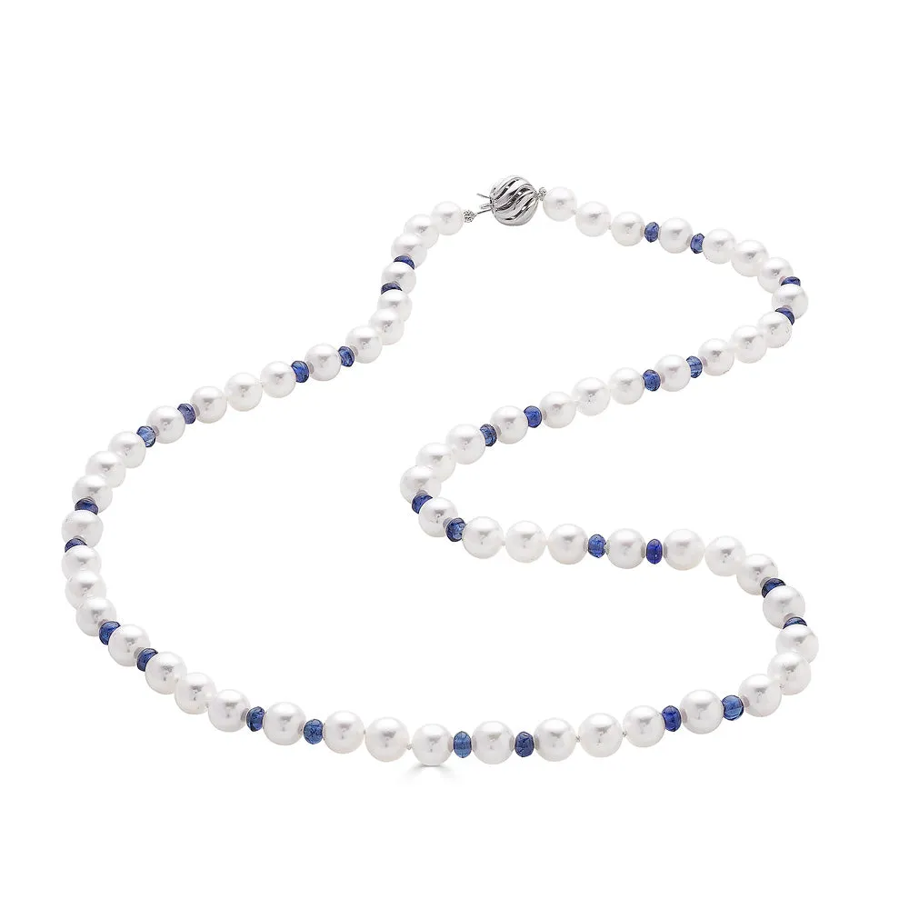 Raymond C. Yard, Pearl and Sapphire Necklace