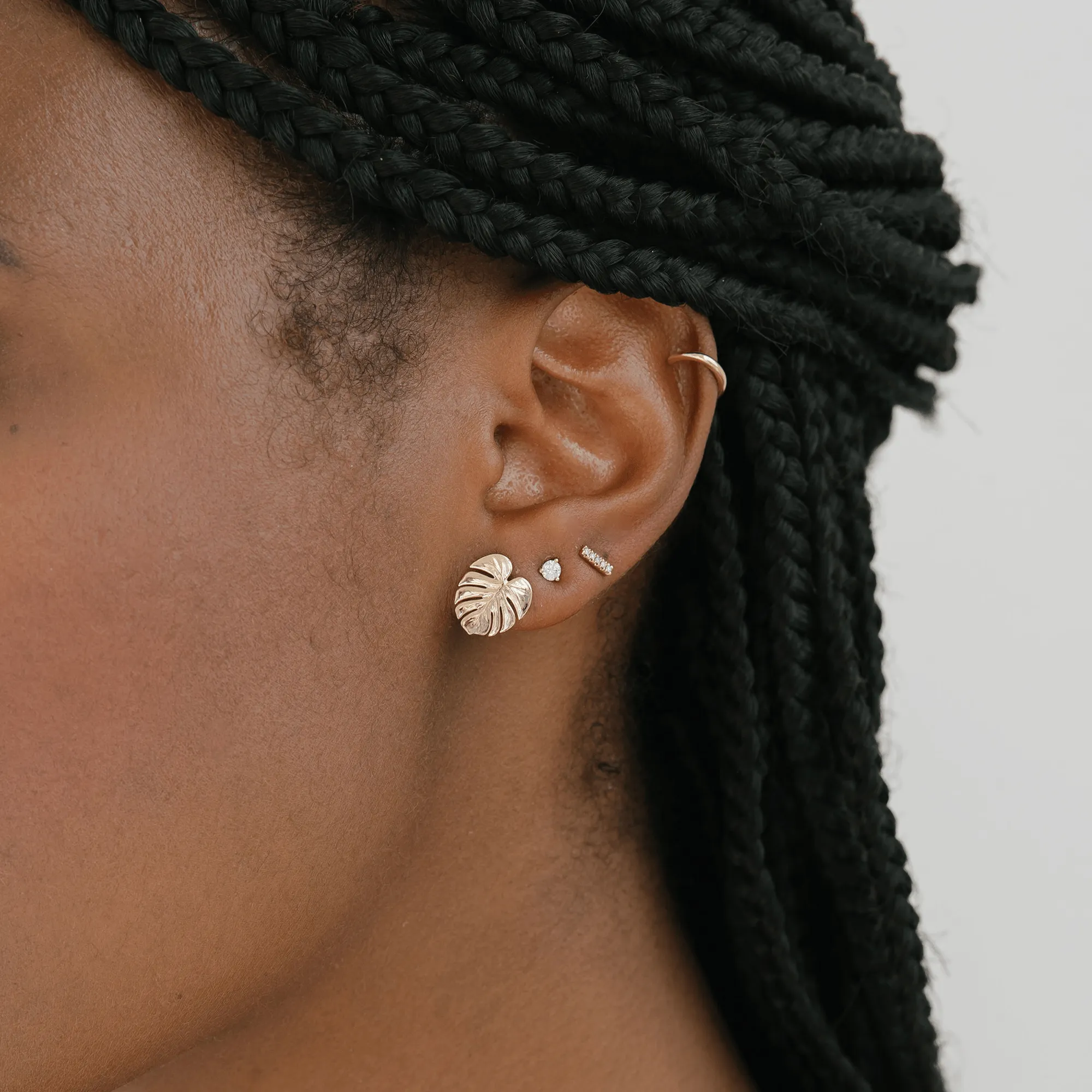 Ready to Ship - Monstera Studs