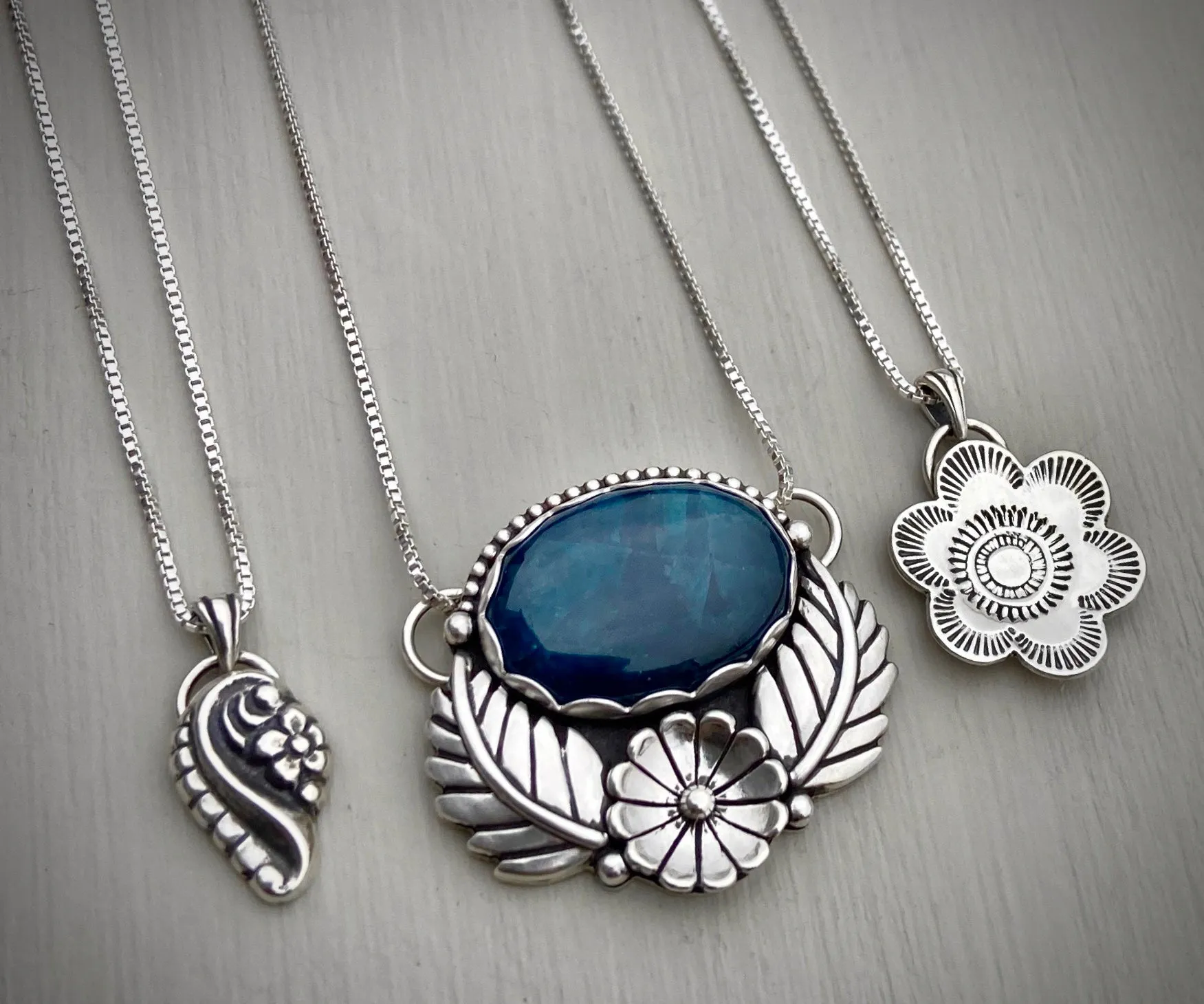 RESERVED: Floral Apatite Necklace