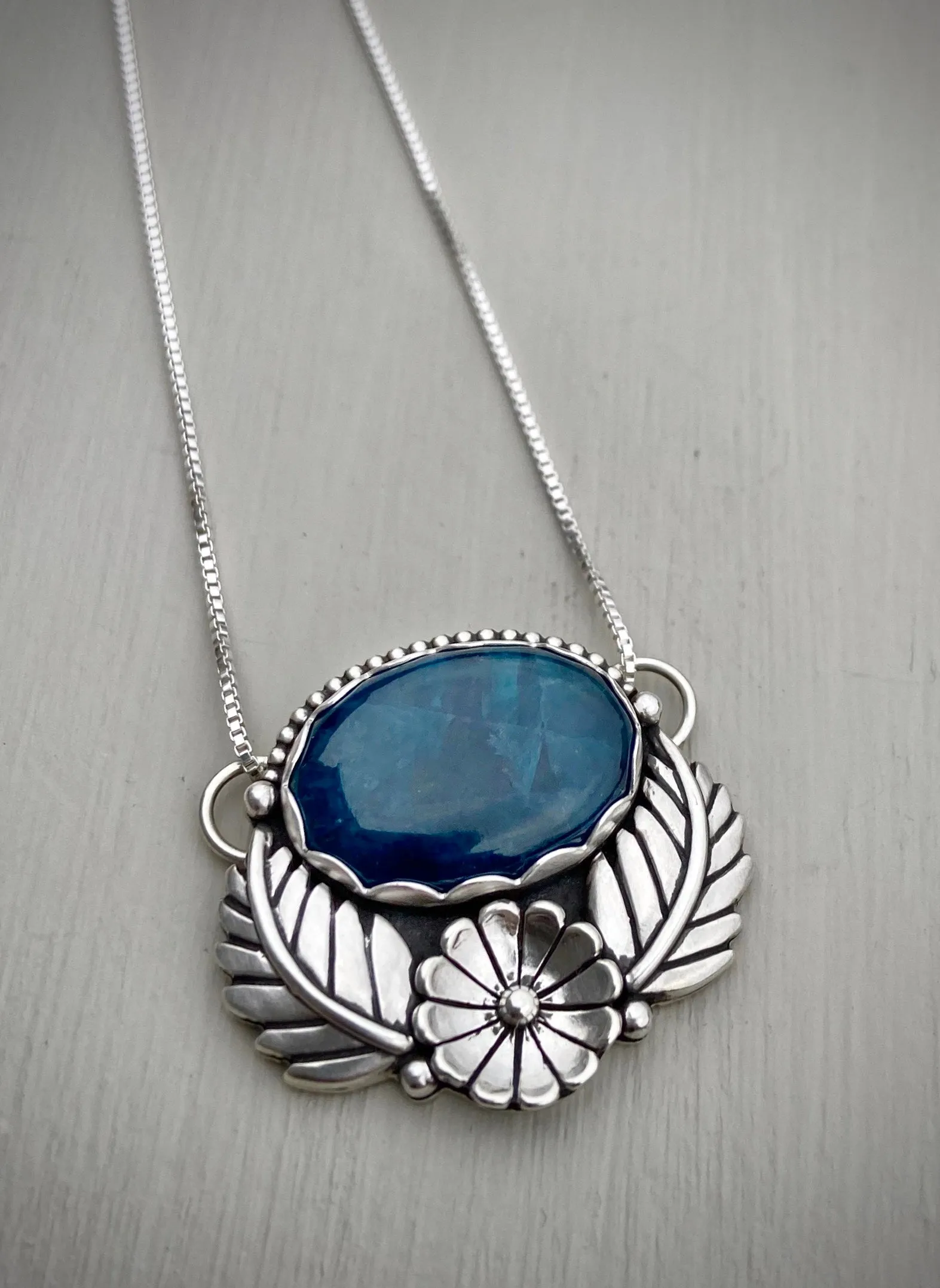 RESERVED: Floral Apatite Necklace