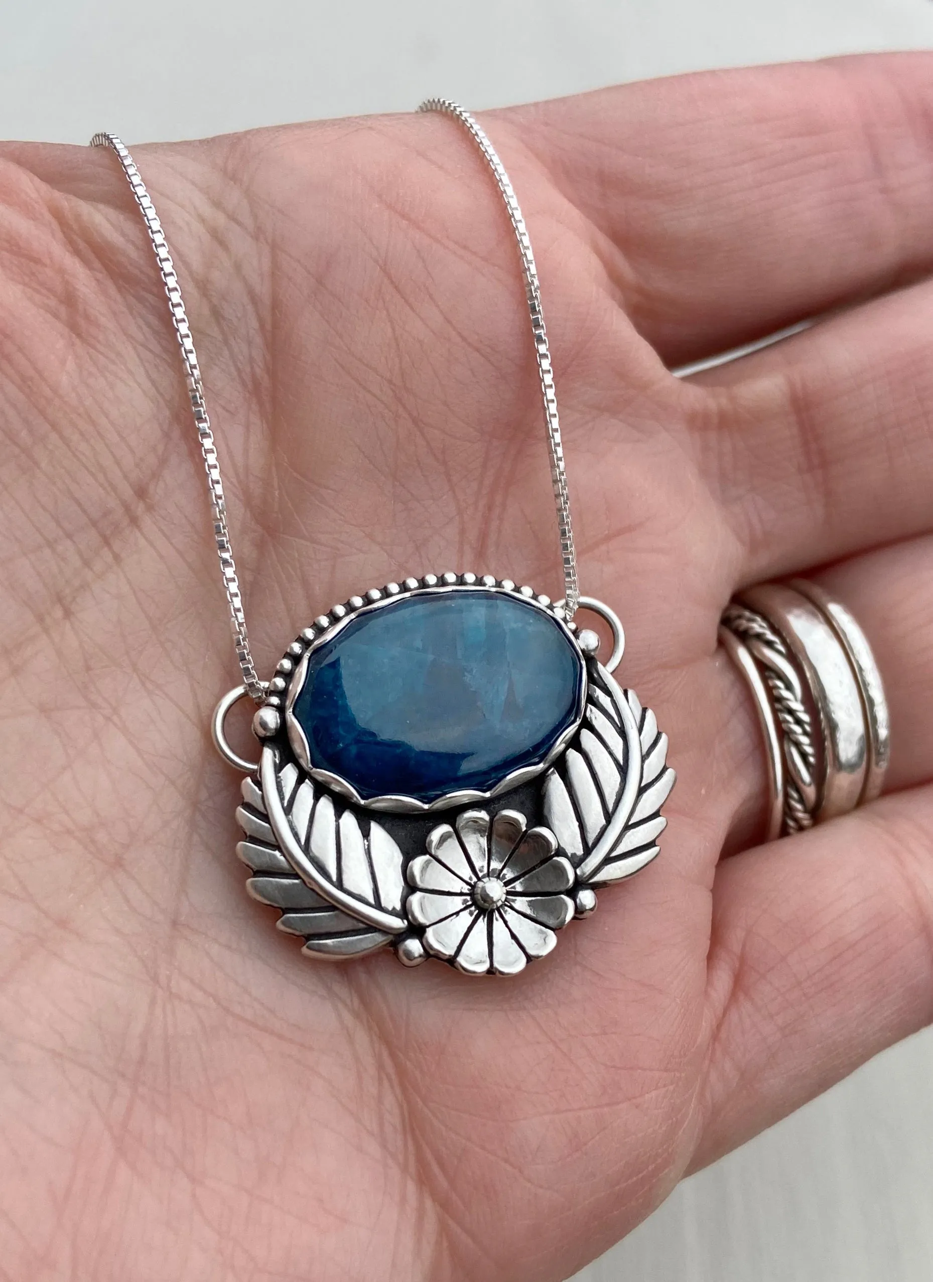RESERVED: Floral Apatite Necklace