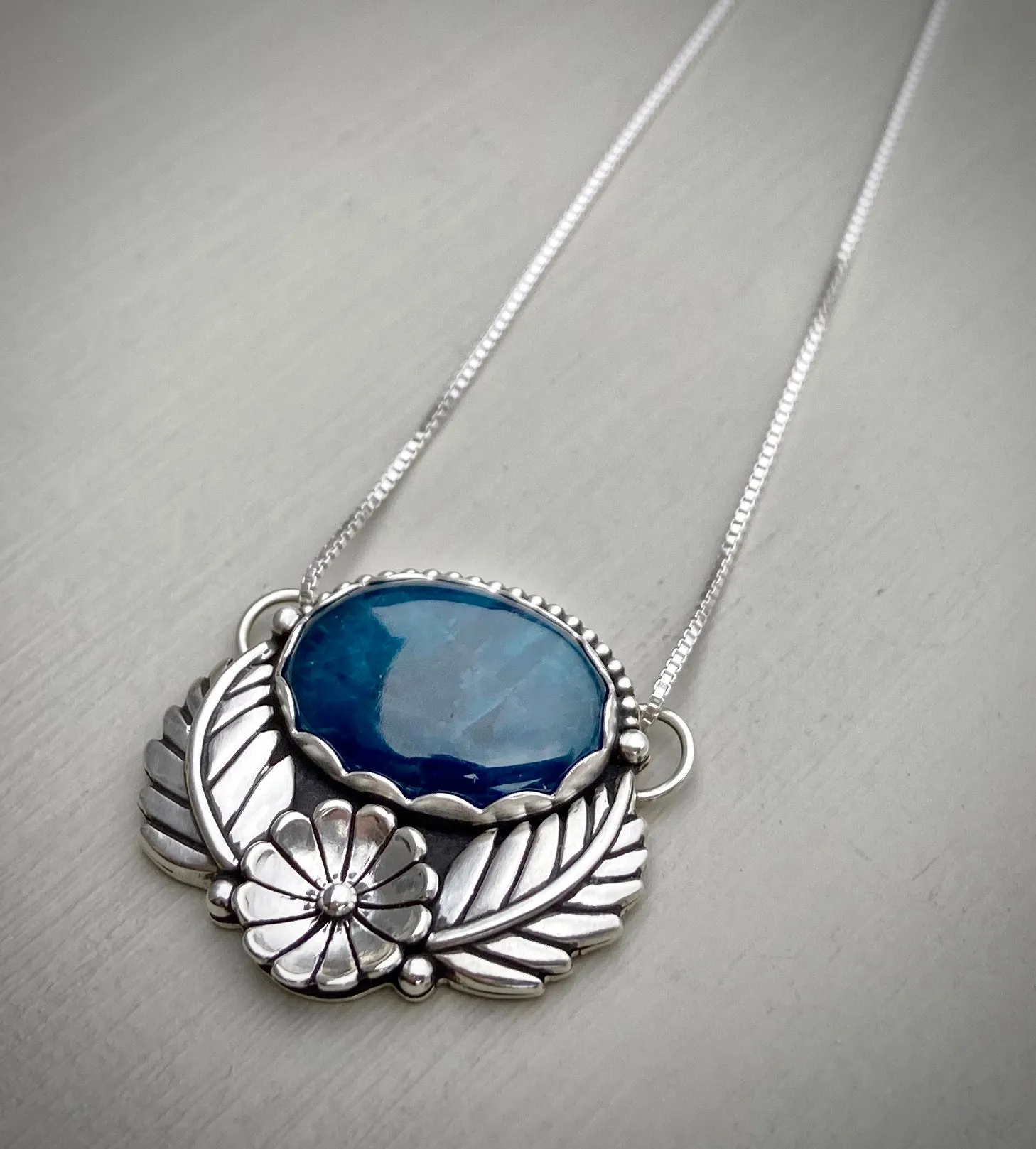 RESERVED: Floral Apatite Necklace