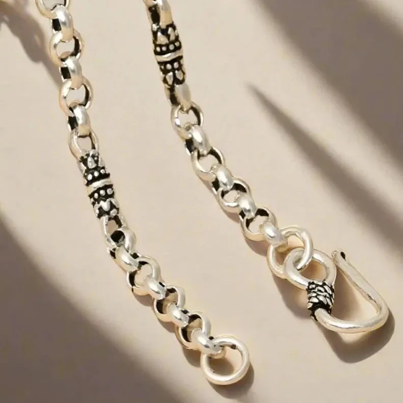 Retro Flower Carving Tube Necklace