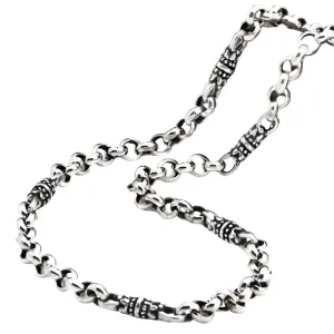 Retro Flower Carving Tube Necklace