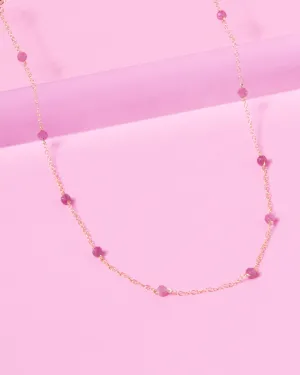 RHODONITE KATHY 14K GOLD FILLED NECKLACE