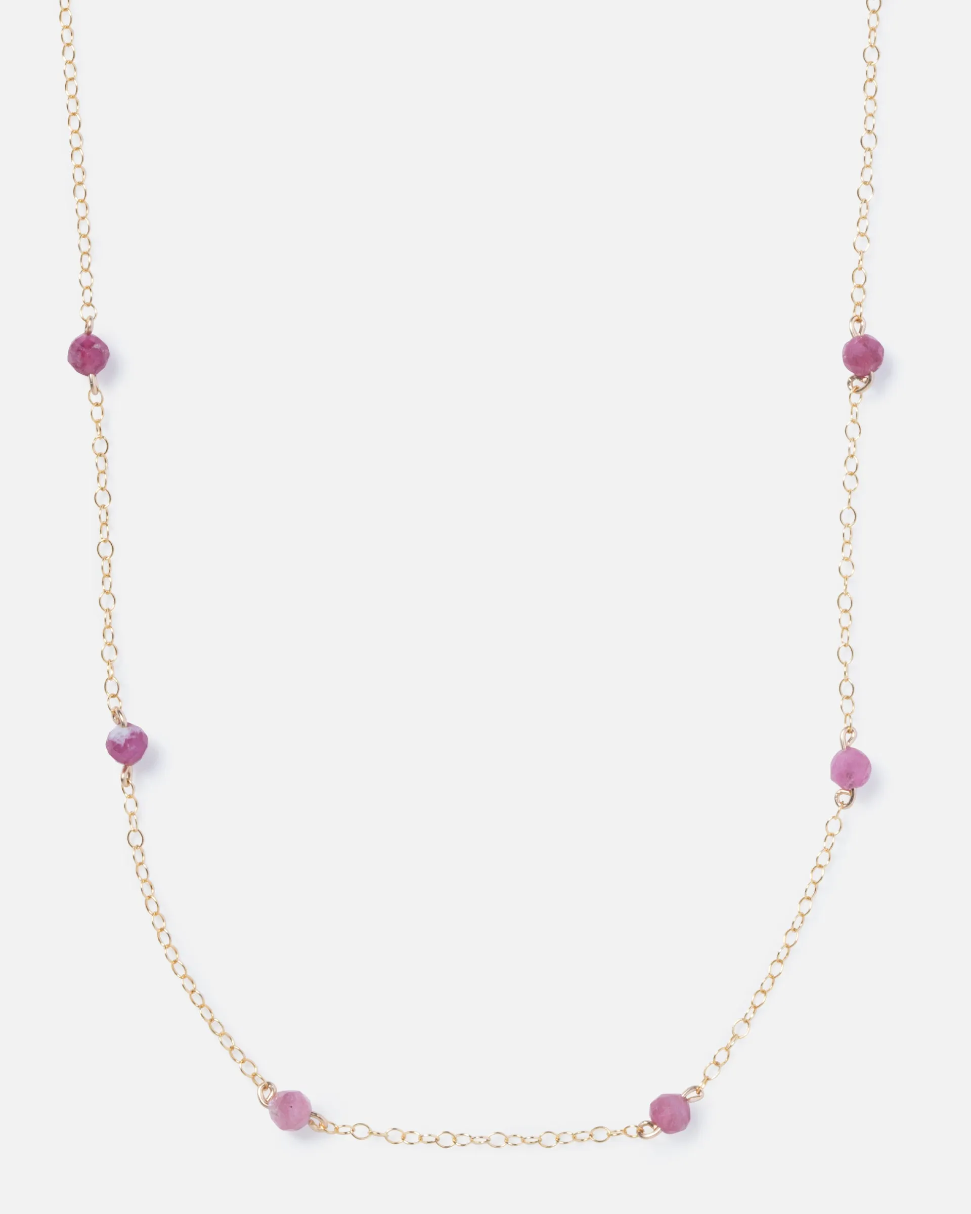 RHODONITE KATHY 14K GOLD FILLED NECKLACE