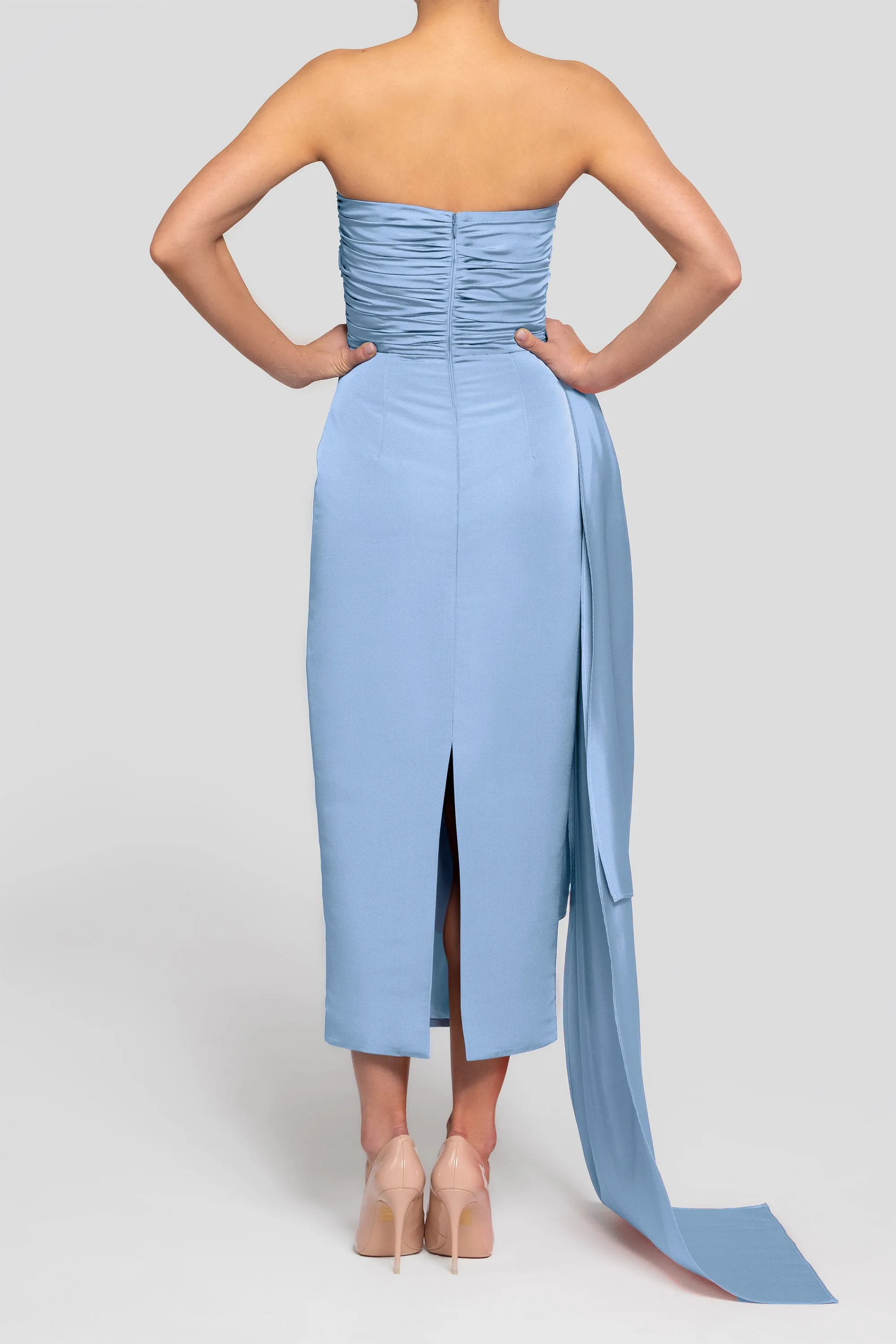 Rosalie Silk Faille Midi Dress