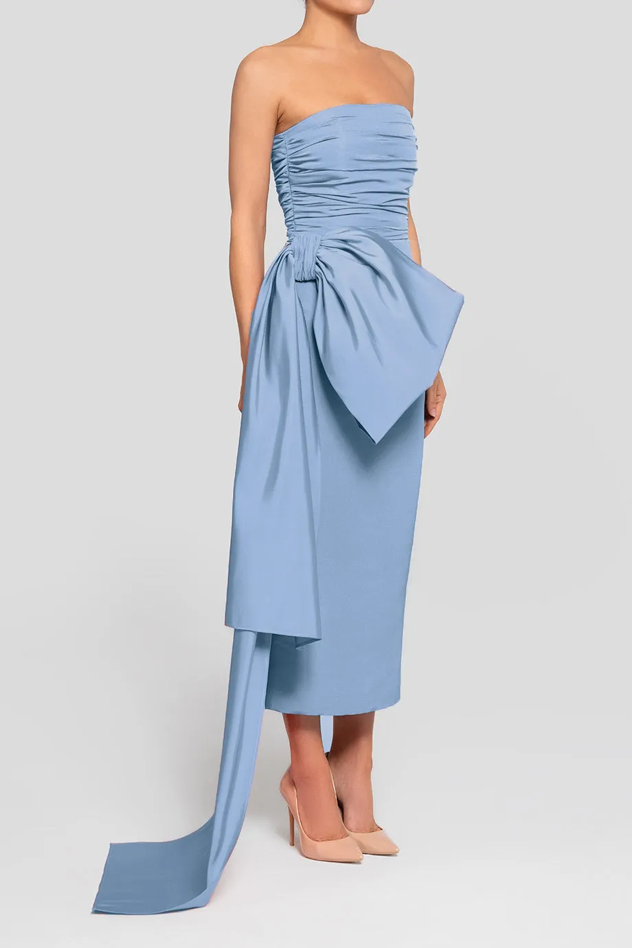 Rosalie Silk Faille Midi Dress