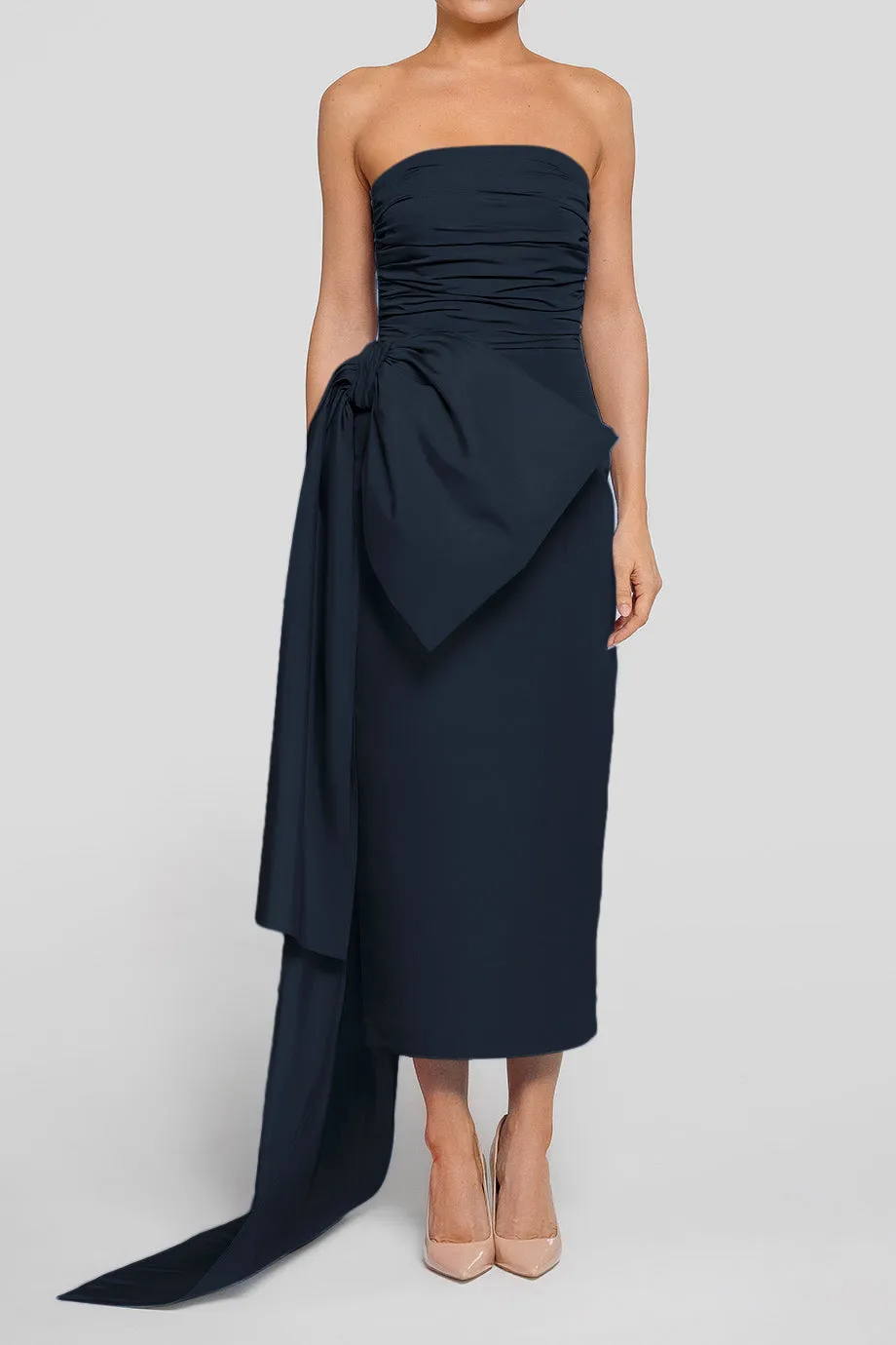 Rosalie Silk Faille Midi Dress