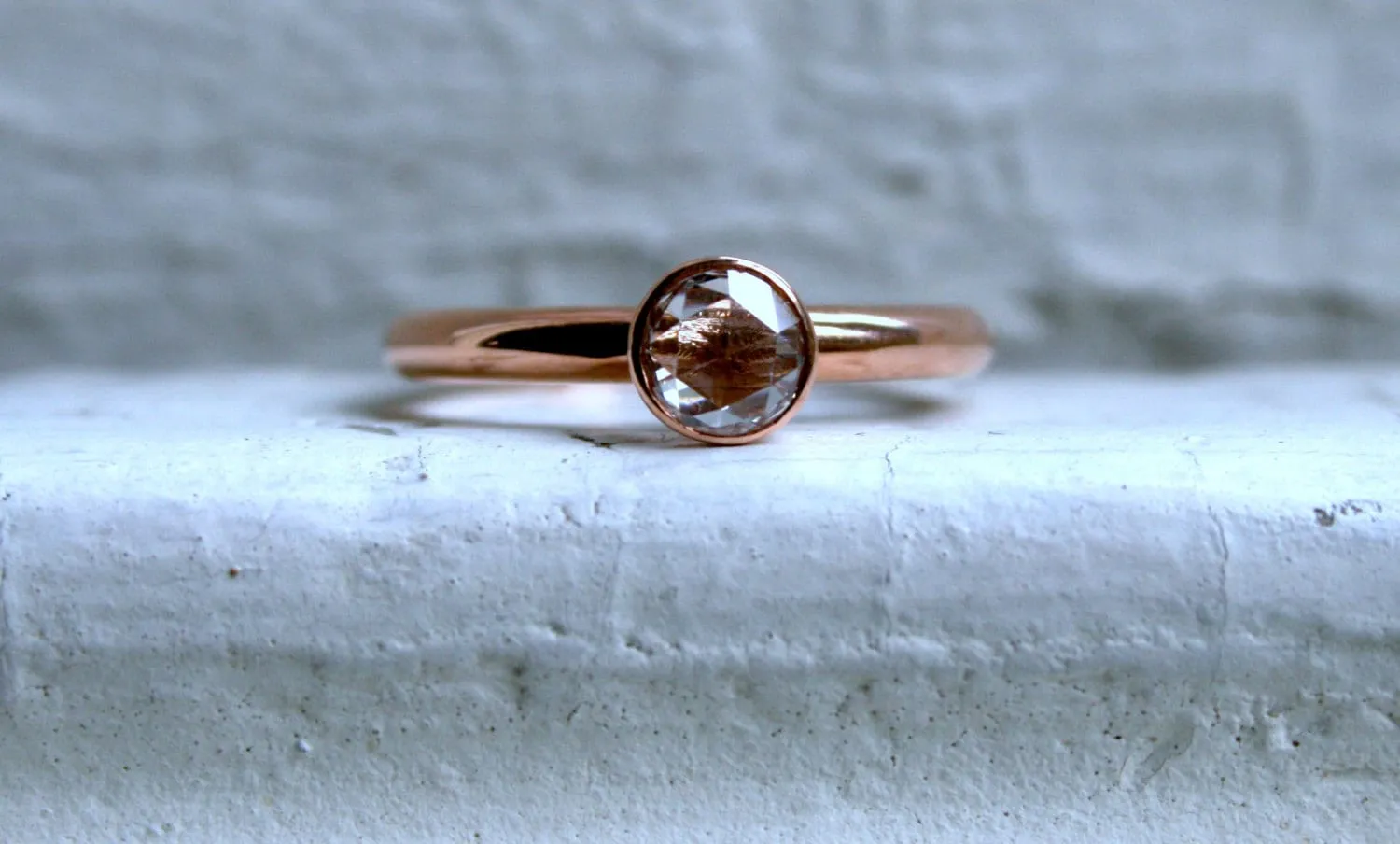 Rose Cut Diamond Solitaire.