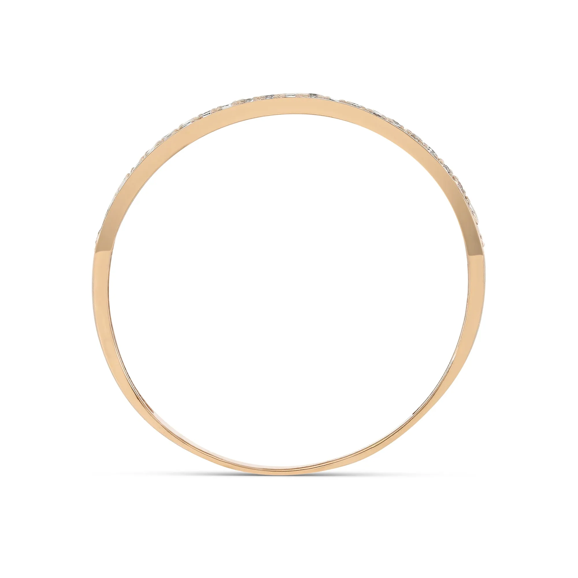 Rose Gold Diamond Pave Ring Band