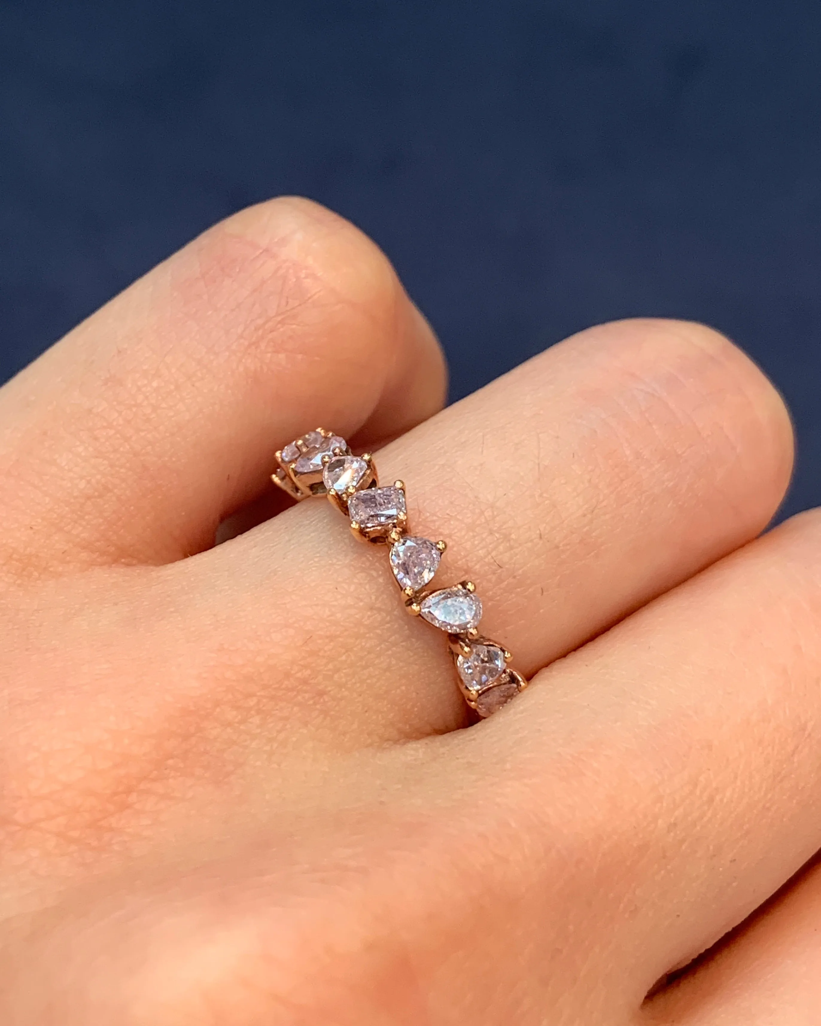 Rose Gold Pink Diamond Ring