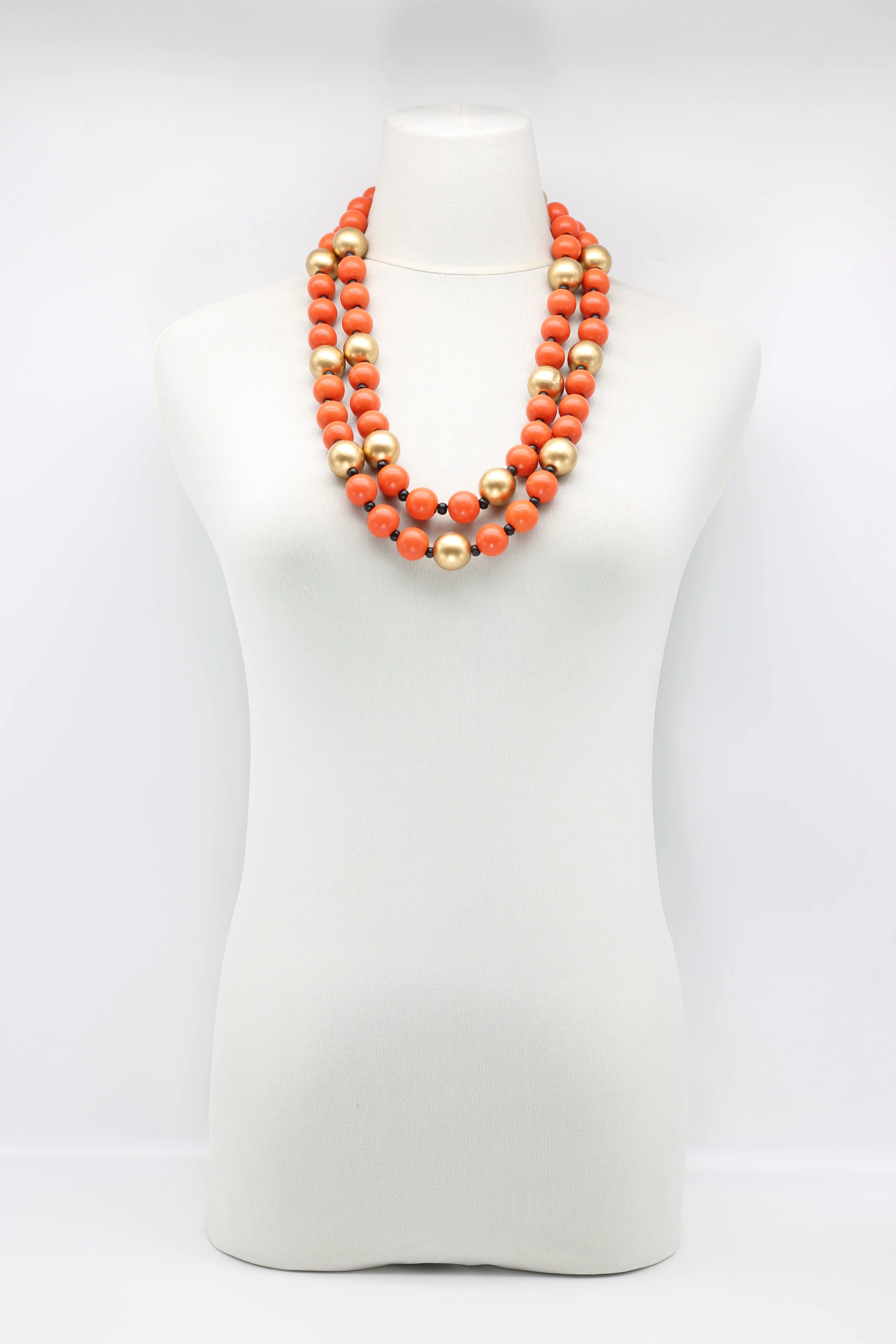 Round Beads Necklace - Duo