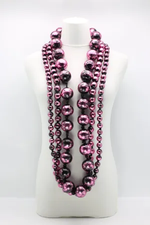 Round Beads Necklace Set - Hand gilded