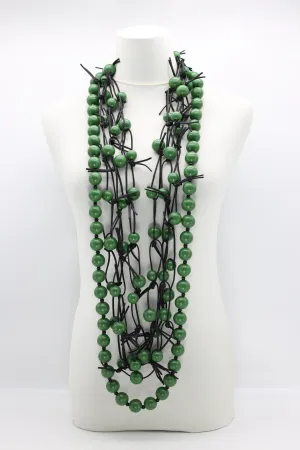 Round Beads Necklaces Set - Spring Green