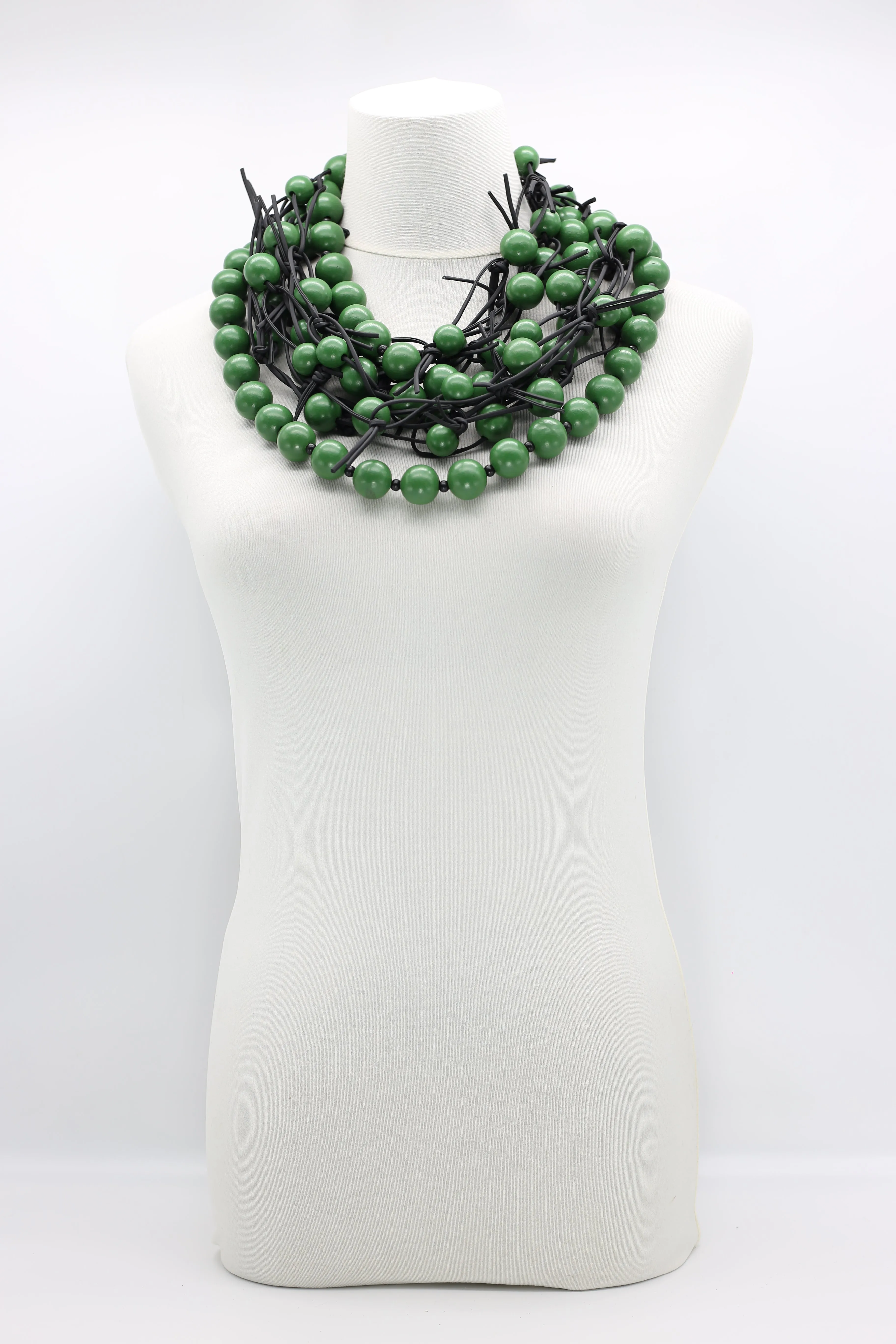 Round Beads Necklaces Set - Spring Green