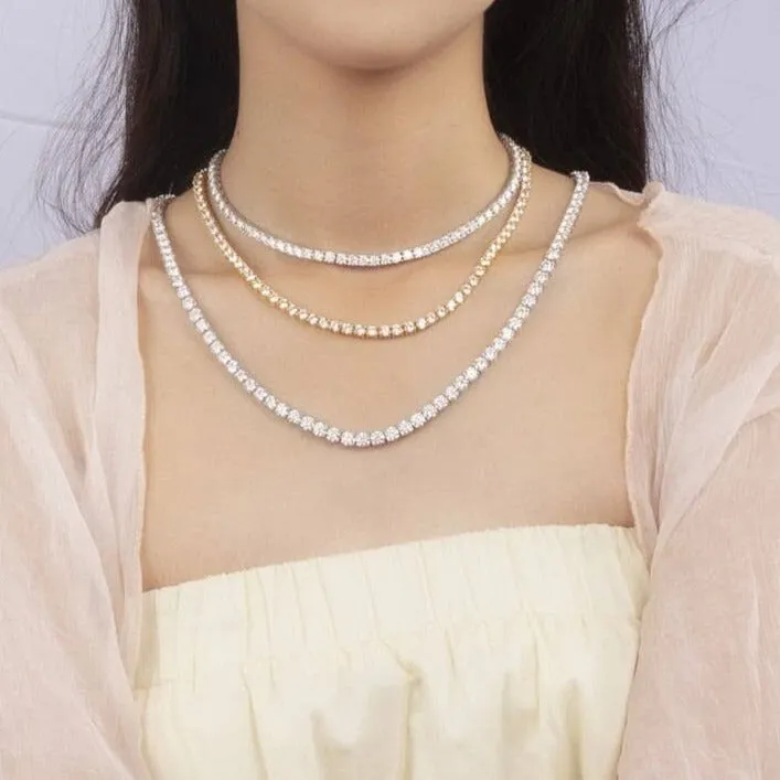 Round Cut Full Circle Diamond Chain Necklace