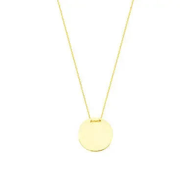 Round Disc Slide Necklace