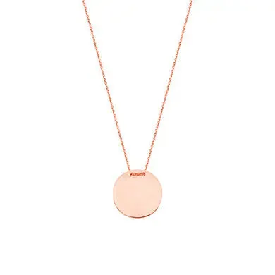 Round Disc Slide Necklace