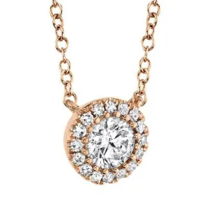Round Halo Necklace